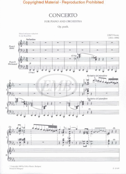 Piano Concerto in E Flat, Op. Posthumous