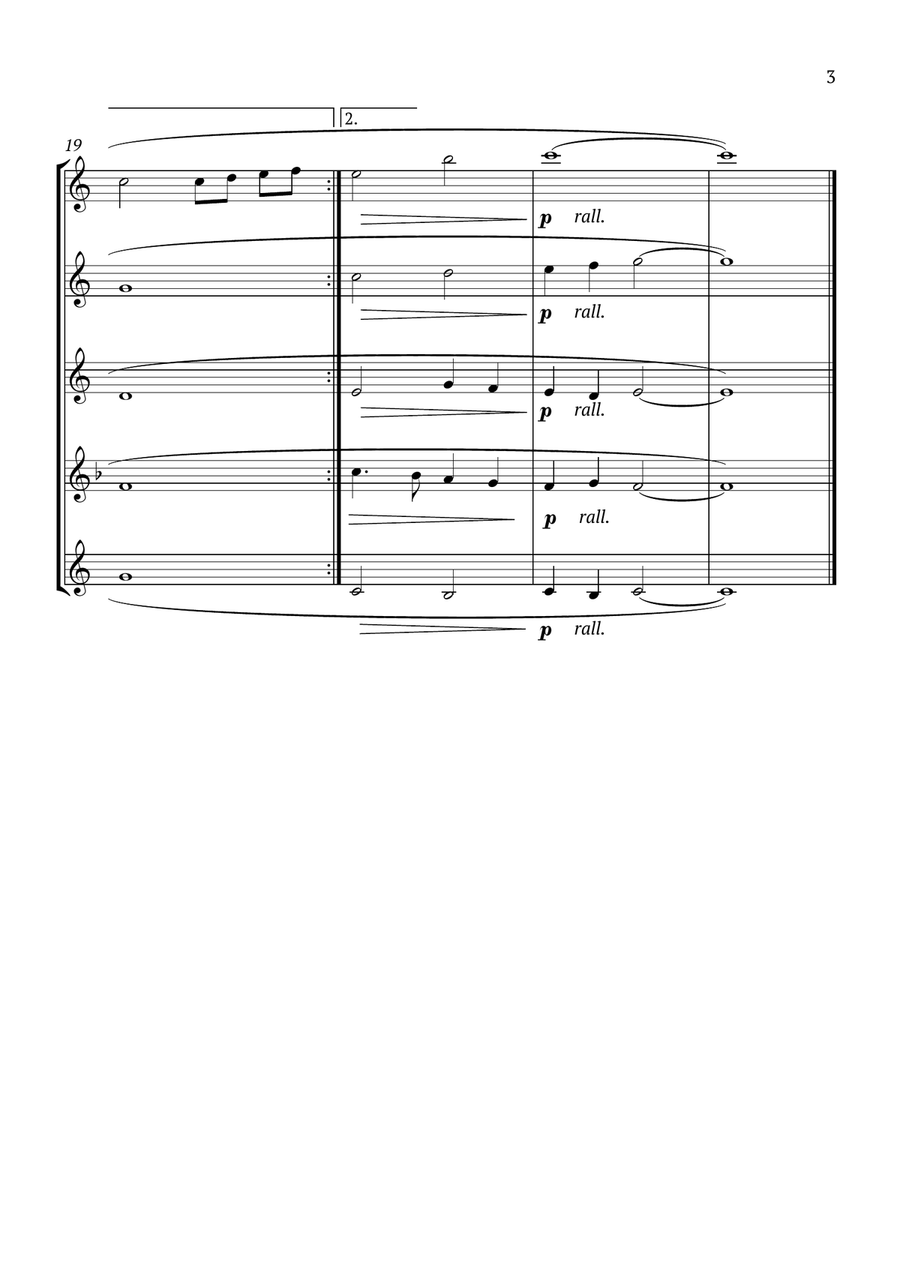 Deck the Halls Woodwind Quintet scores gallery preview page 3