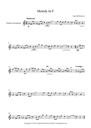 Melody In F - Anton Rubinstein (Soprano Sax)