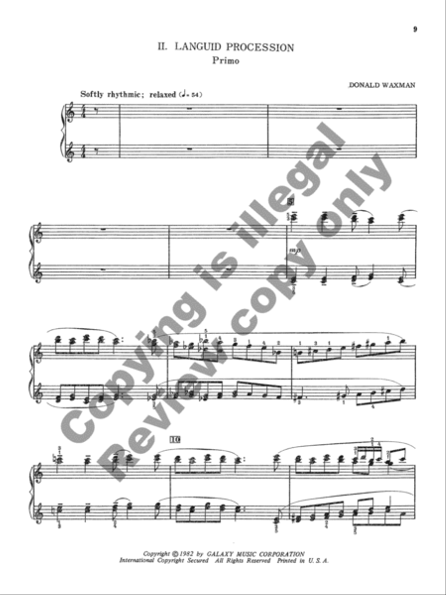 Three Marches for Four Hands Piano Duet scores gallery preview page 8