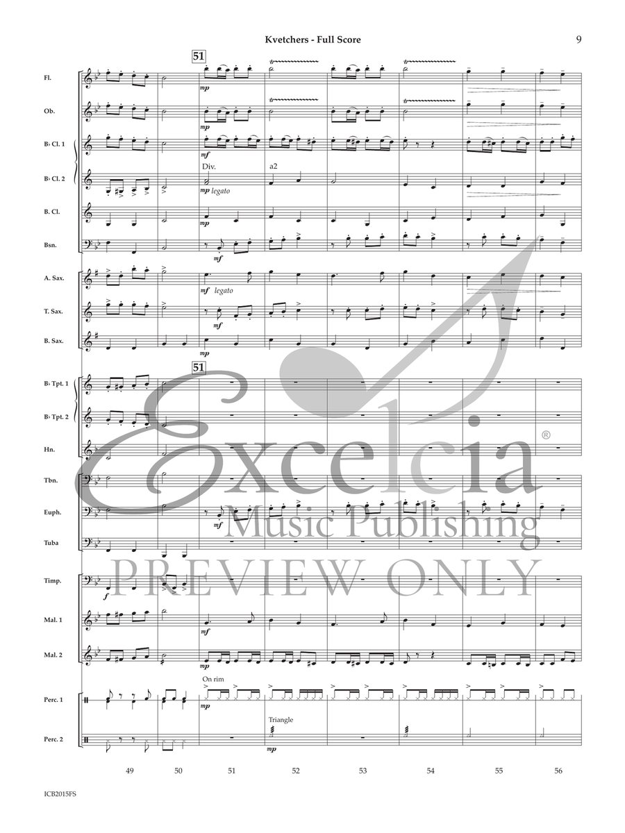 Kvetchers (Score) Kvetchers (Score) Concert Band scores gallery preview page 9