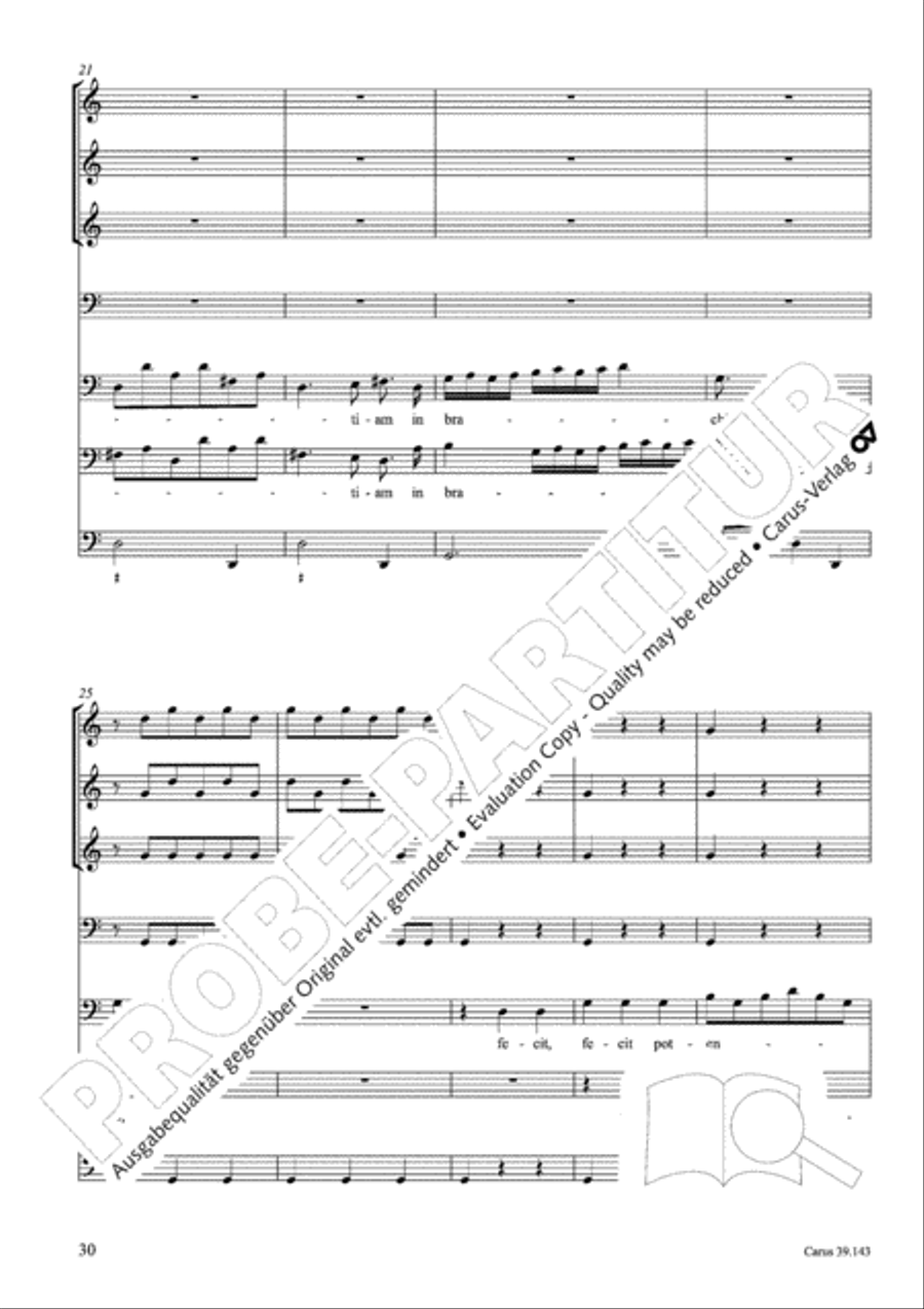 Magnificat in C major 4-Part scores gallery preview page 31