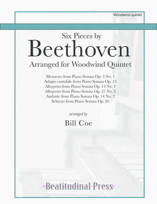 Beethoven Six Pieces for Woodwind Quintet scores and parts