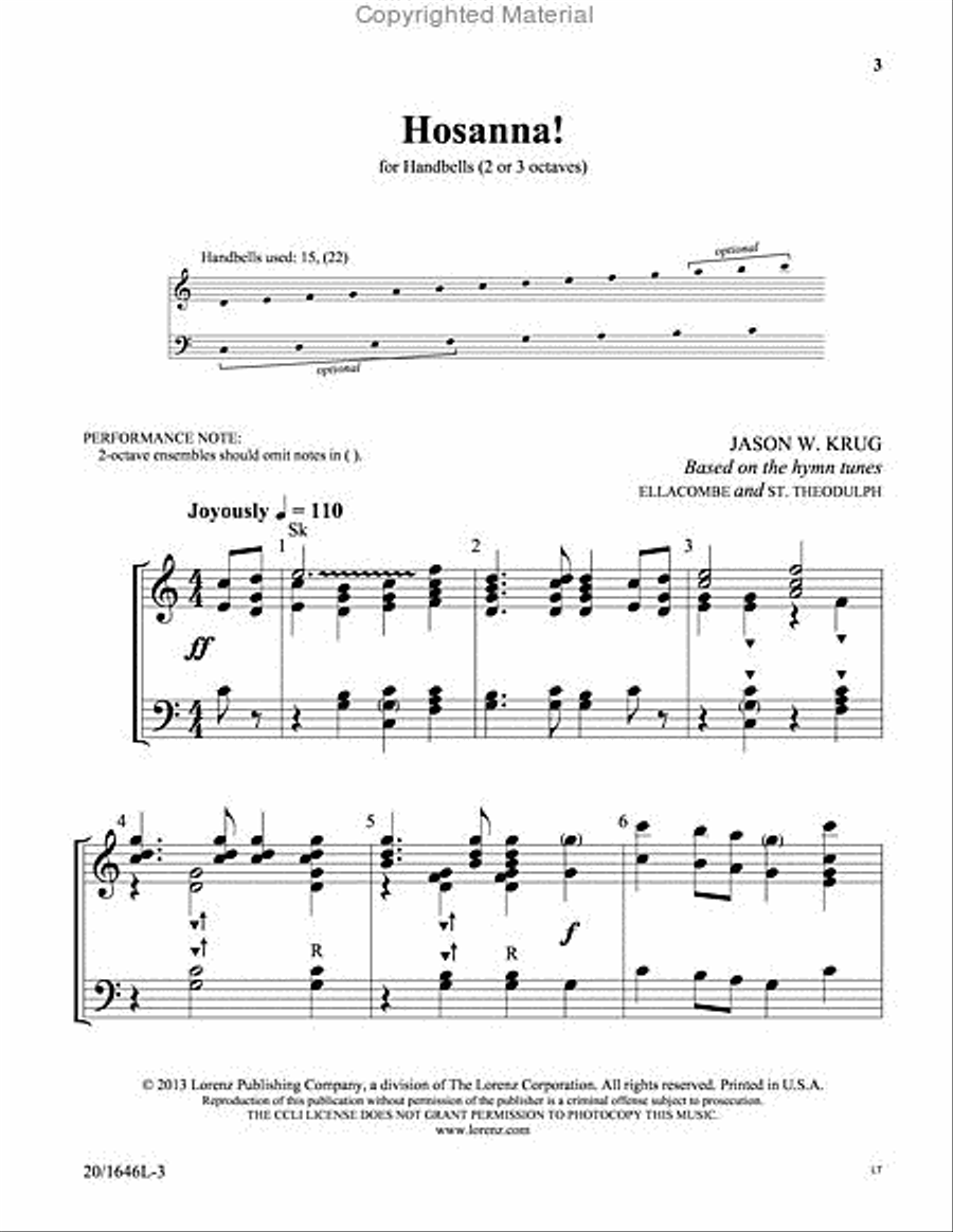 Hosanna! 3-Octaves scores gallery preview page 2