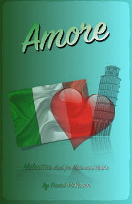 Book cover for Amore, (Italian for Love), Flute and Violin Duet