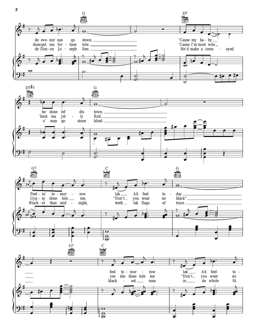 St. Louis Blues Piano, Vocal, Guitar scores gallery preview page 2