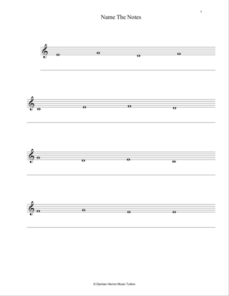 Piano Music Theory Worksheets for Early Beginner. Level 1 Piano Method scores gallery preview page 2