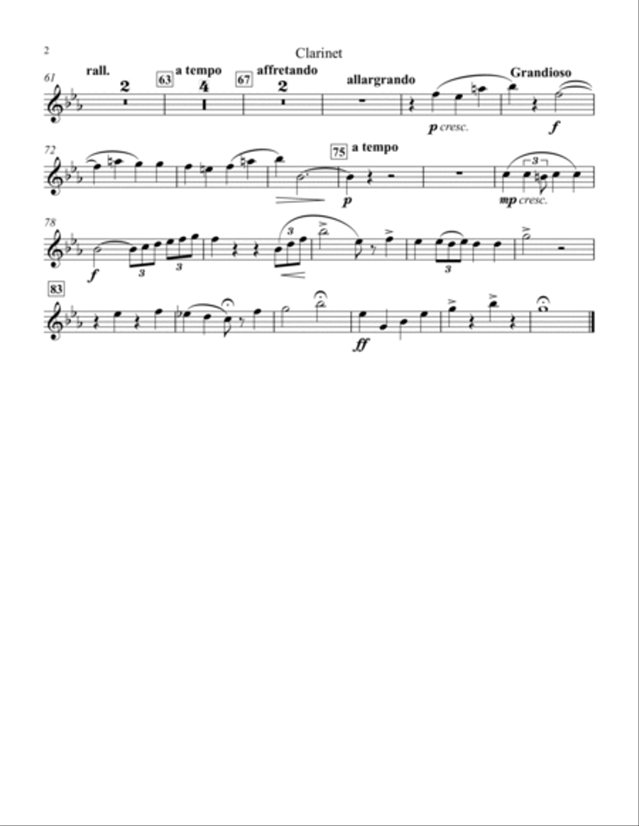 The Holy City for High Voice and Chamber Ensemble in D Flat Major - Set of Parts Large Ensemble scores gallery preview page 6