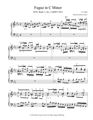 Book cover for Fugue in C Minor, WTC Book 1 No. 2 (BWV 847)