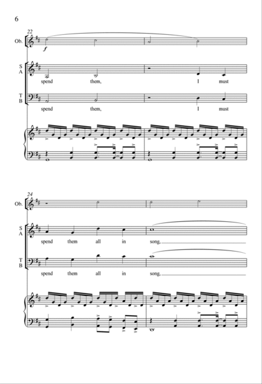 Wealth Enough for Me from For a Breath of Ecstasy 4-Part scores gallery preview page 5
