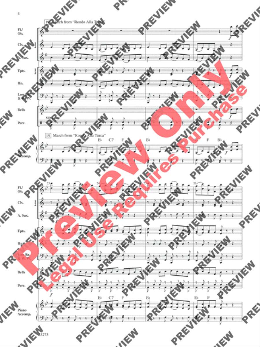 A Mozart Mix Concert Band scores gallery preview page 5