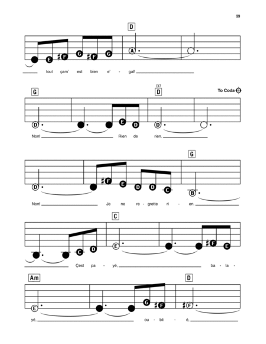 Non, Je Ne Regrette Rien Non, Je Ne Regrette Rien Electronic Keyboard scores gallery preview page 2