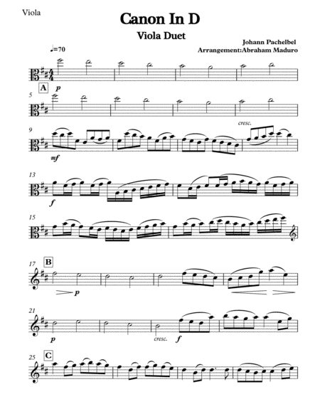 Canon In D Viola Duet image number null