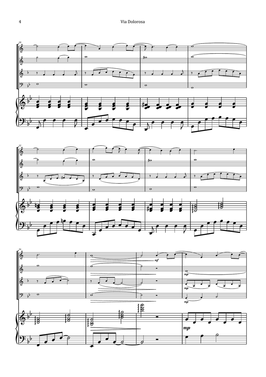 Via Dolorosa Brass Quartet scores gallery preview page 4