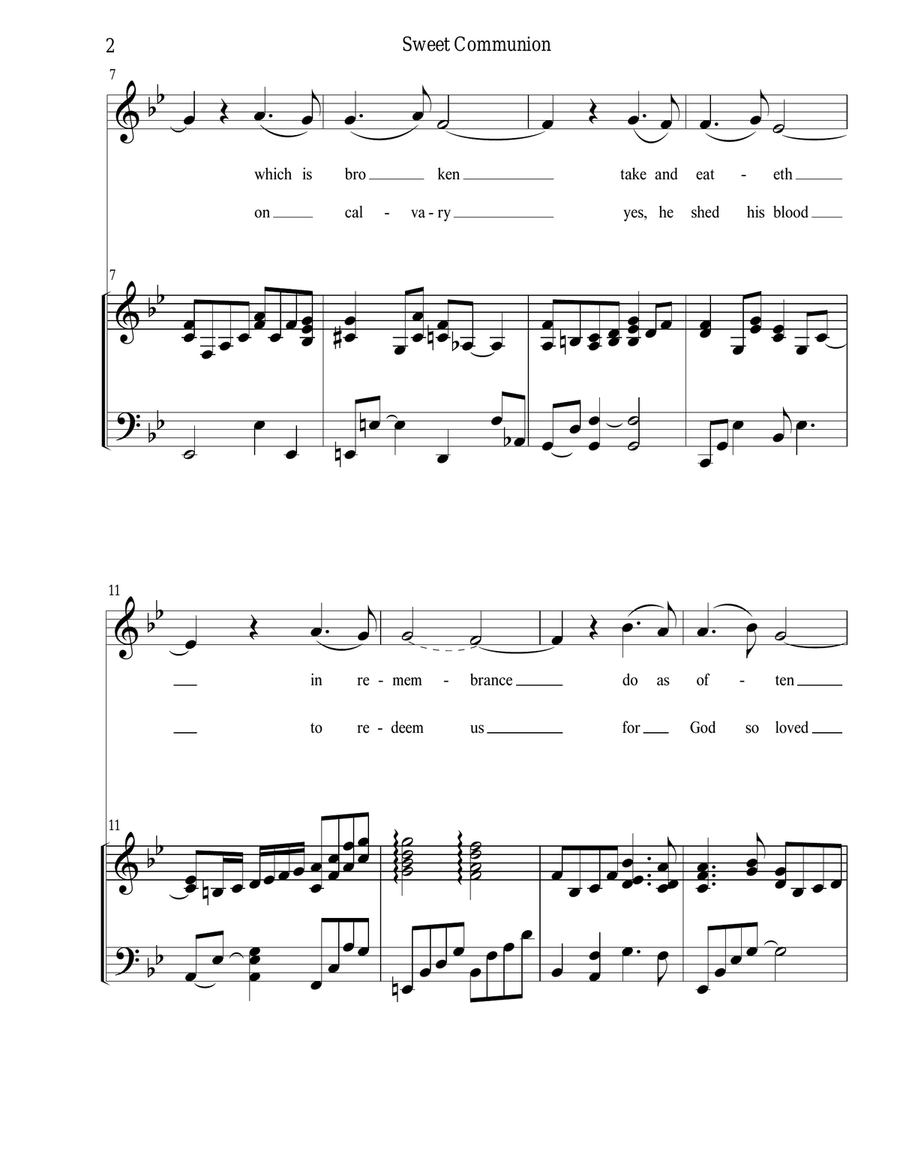 Sweet Communion 4-Part scores gallery preview page 2