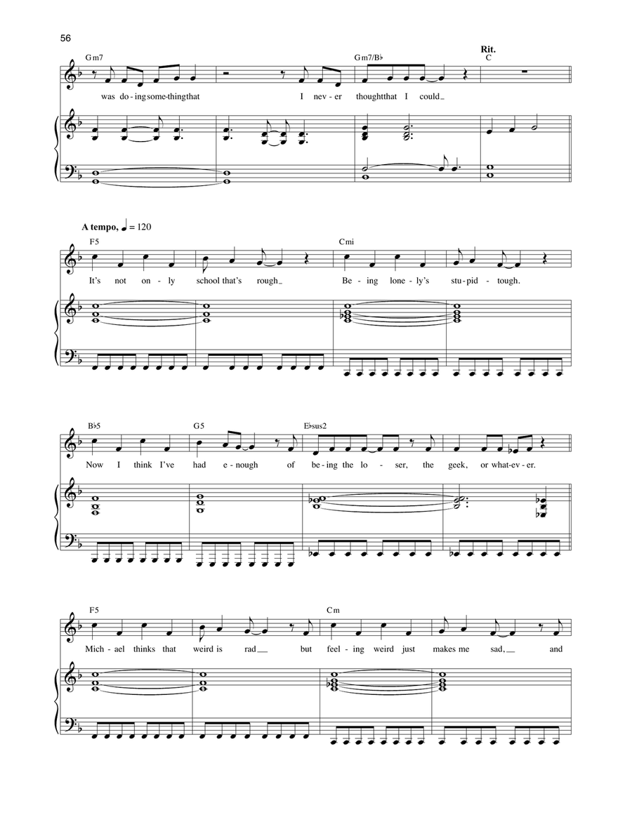 Loser Geek Whatever (from Be More Chill) Voice scores gallery preview page 3