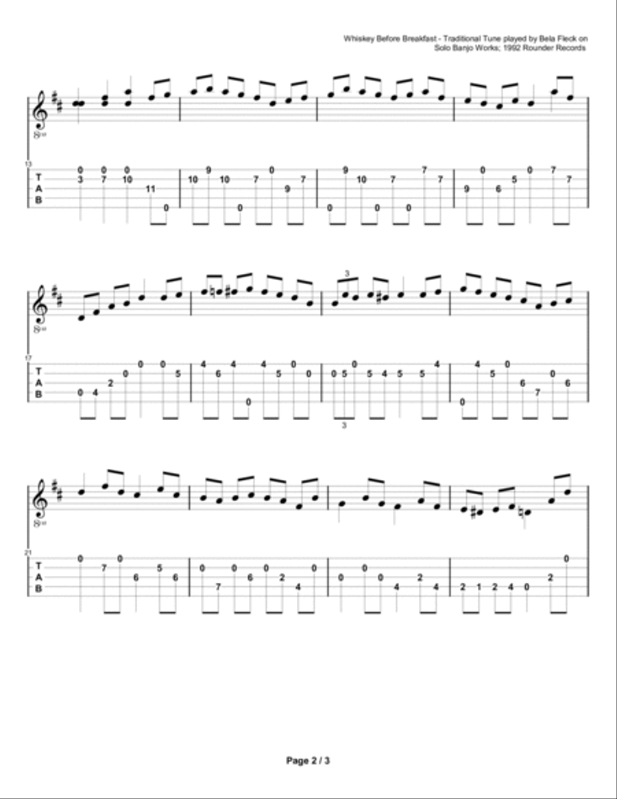 Whiskey Before Breakfast Banjo scores gallery preview page 2