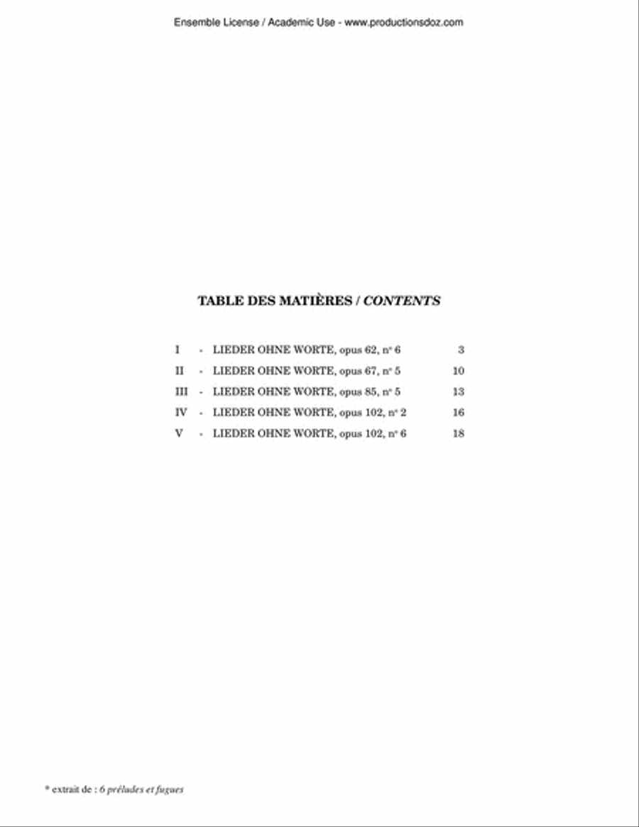 Cinq romances sans paroles Guitar Ensemble scores gallery preview page 2