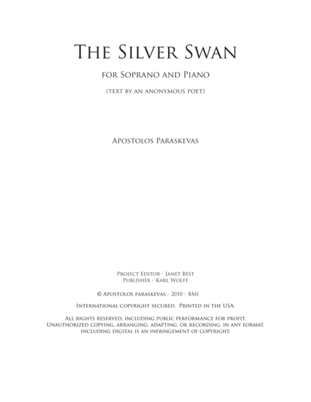 The Silver Swan image number null