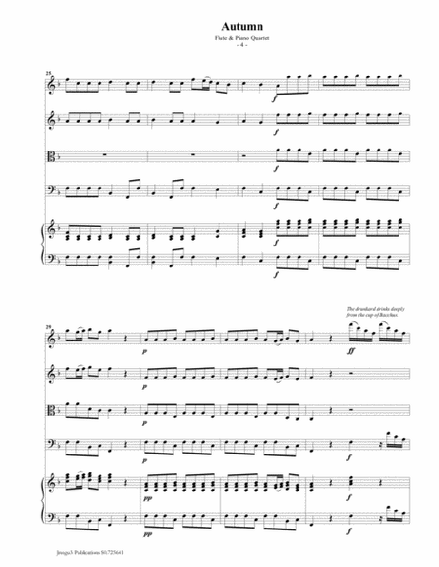 Vivaldi: The Four Seasons Complete for Flute & Piano Quartet image number null