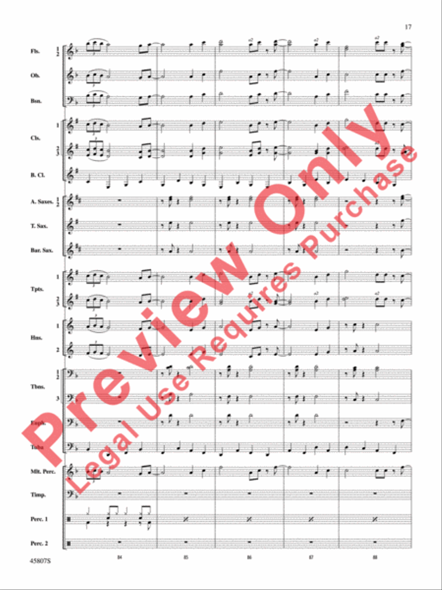 Brahms' Waltz 2 Ways Concert Band scores gallery preview page 18