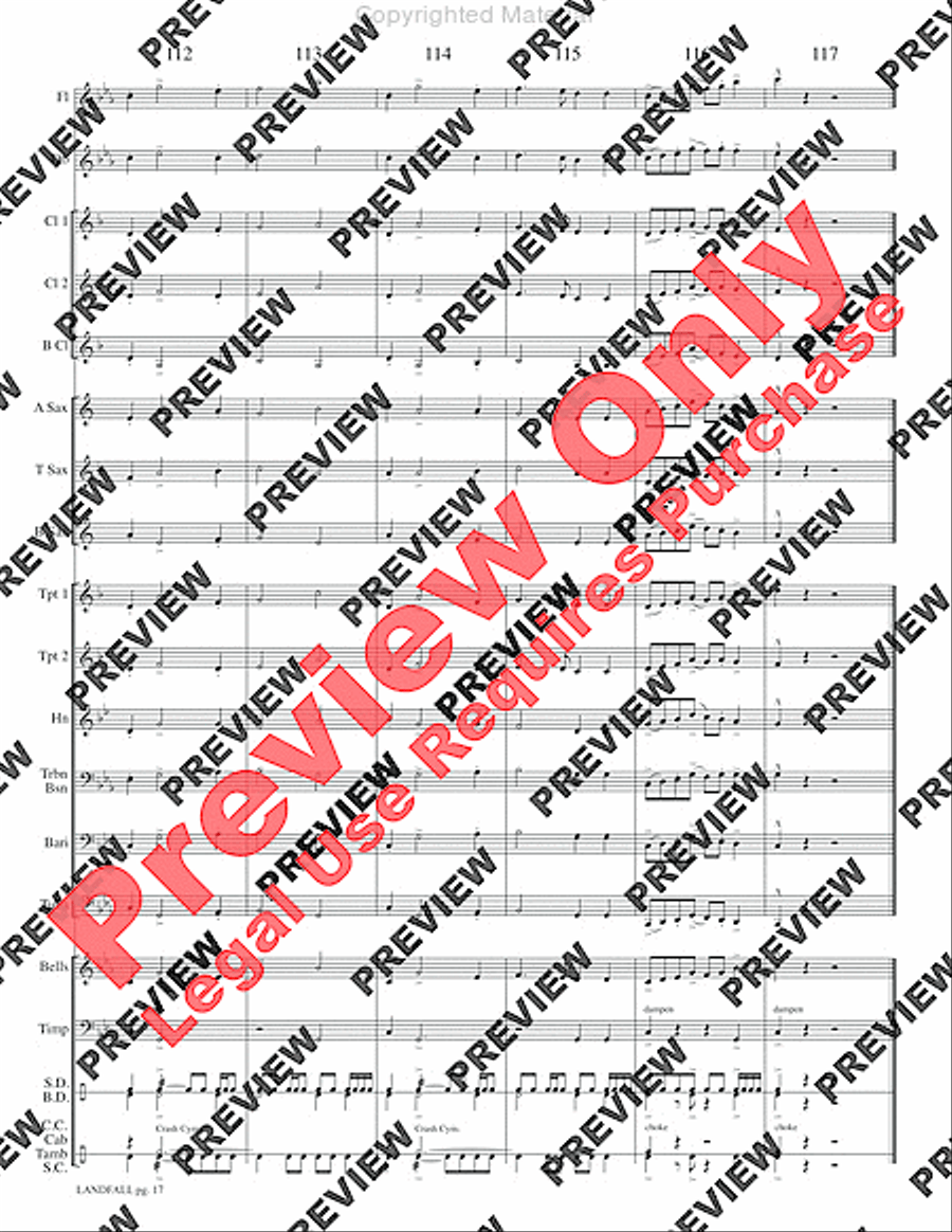 Landfall Landfall Concert Band scores gallery preview page 20