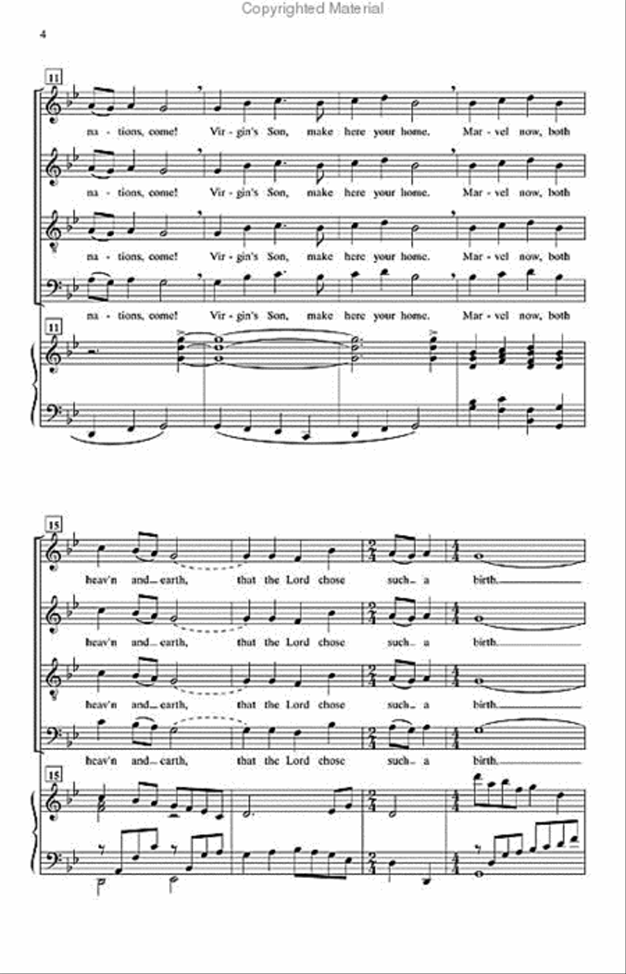 Savior of the Nations, Come (Vocal Score) 4-Part scores gallery preview page 3