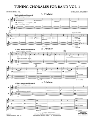 Book cover for Tuning Chorales for Band - Euphonium in Treble Clef