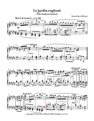Le jardin englouti (The Sunken Garden/Minuet) - Intermediate Impressionist Piano Piece for Ravel Pre