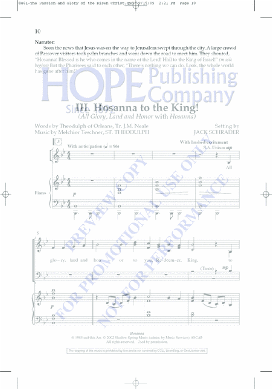 The Passion and Glory of the Risen Christ Choir scores gallery preview page 18