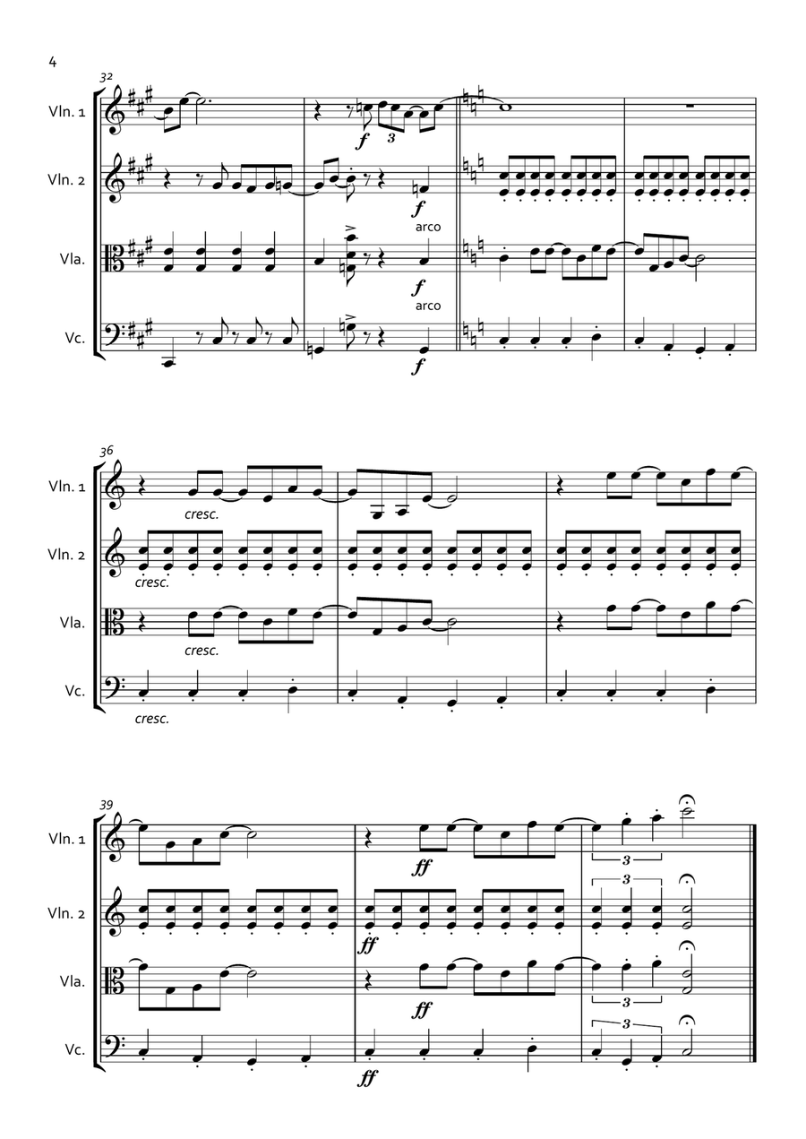 Wouldn't It Be Nice String Quartet scores gallery preview page 4
