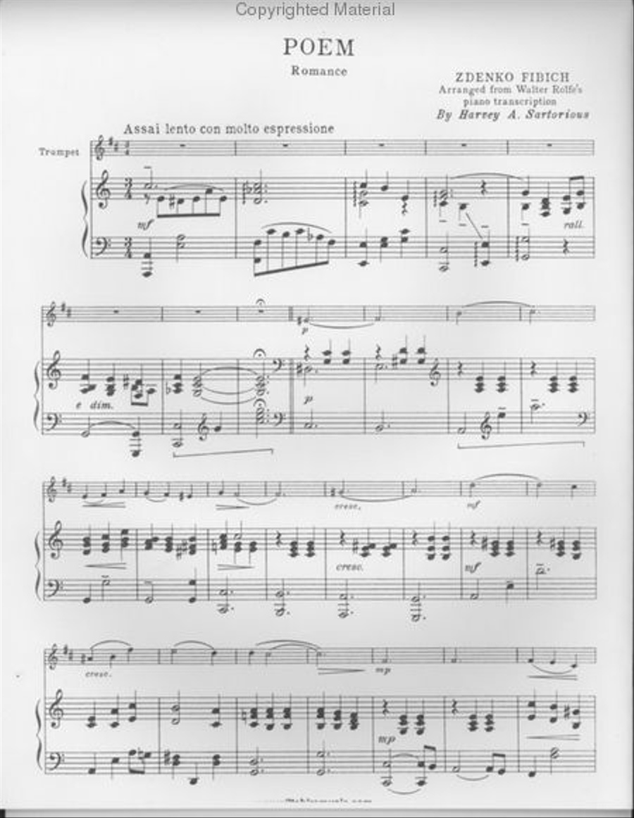 Poem Poem Trumpet Solo scores gallery preview page 2