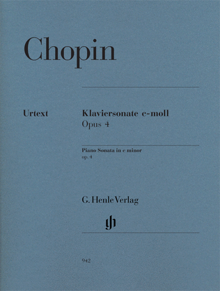Book cover for Piano Sonata in C minor, Op. 4