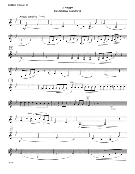 Three Beethoven Classics - Bass Clarinet