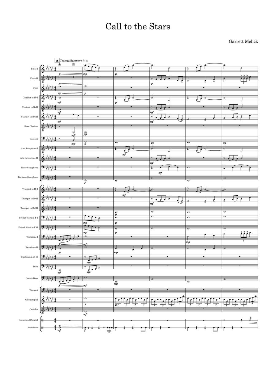 Call to the Stars Concert Band scores gallery preview page 1