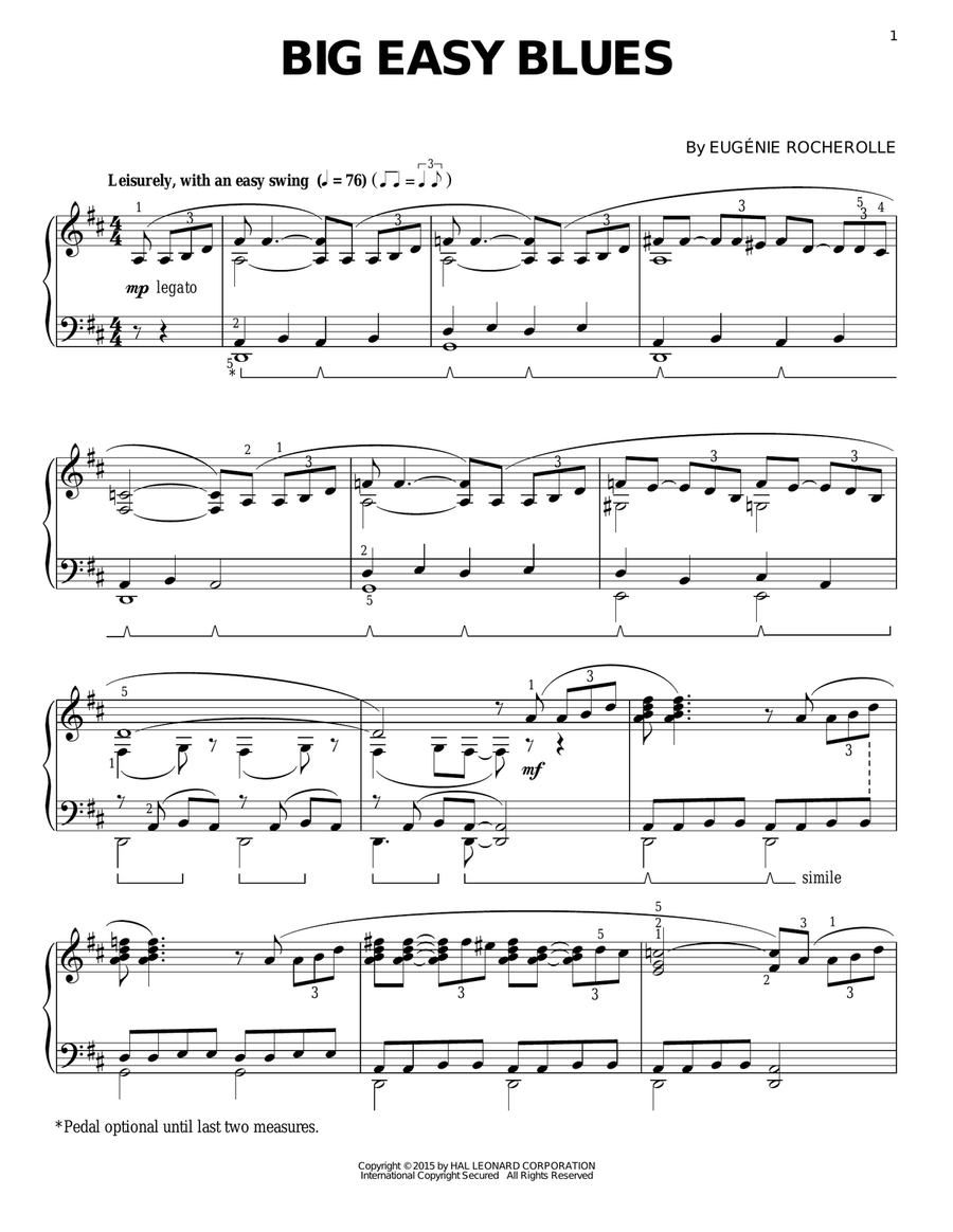 Big Easy Blues Big Easy Blues Piano Solo scores gallery preview page 1