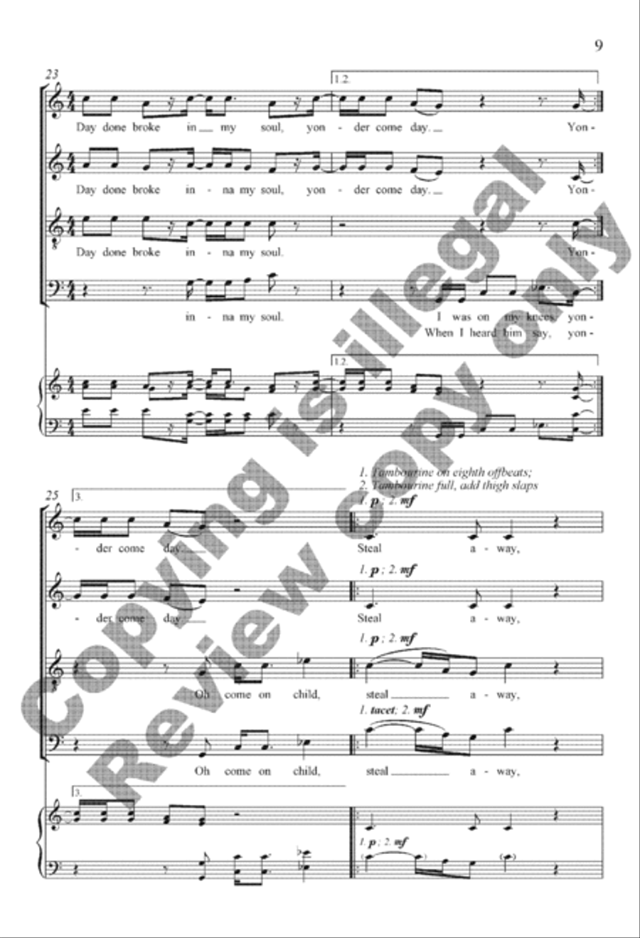 Yonder Come Day Yonder Come Day 4-Part scores gallery preview page 9