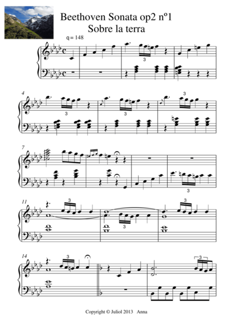 Sobre la terra Piano Solo scores gallery preview page 1