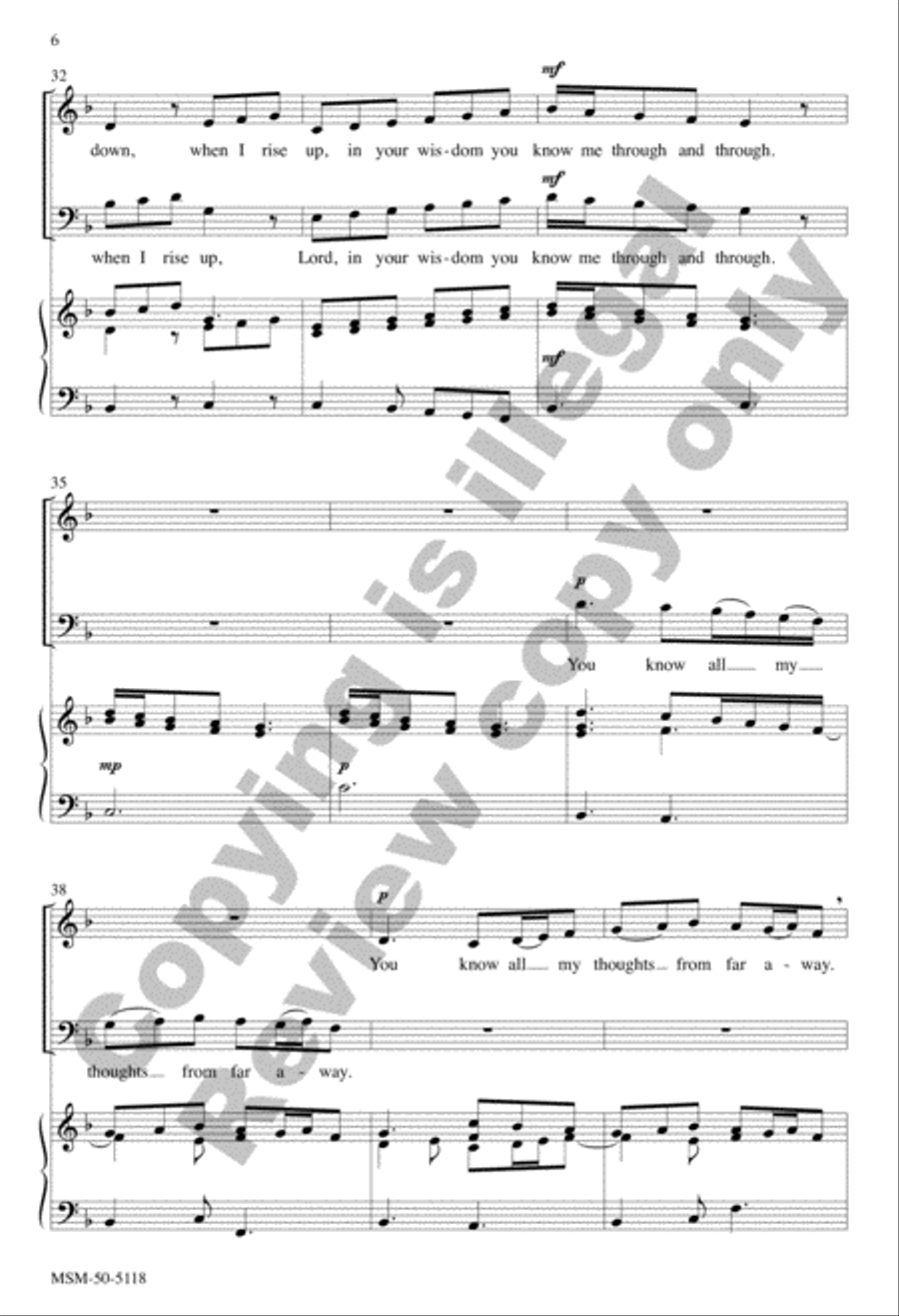 Lord, You Have Searched Me 2-Part scores gallery preview page 6