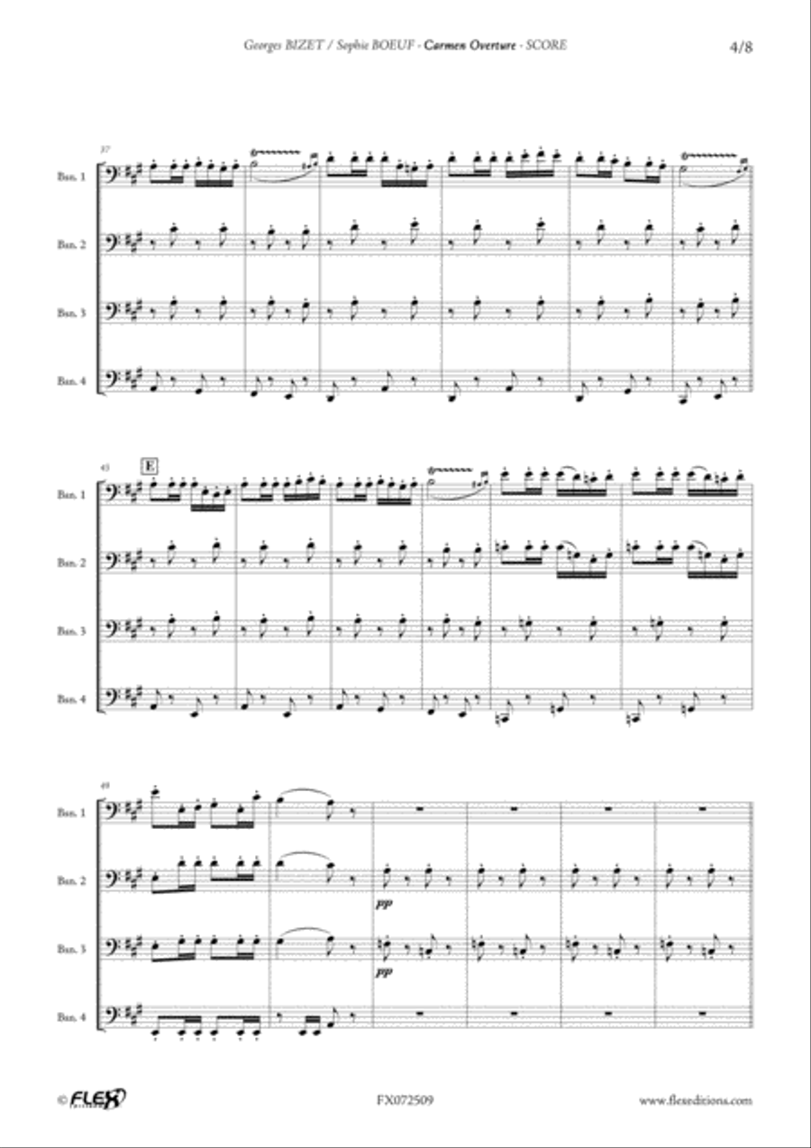 Carmen Overture Bassoon scores gallery preview page 4