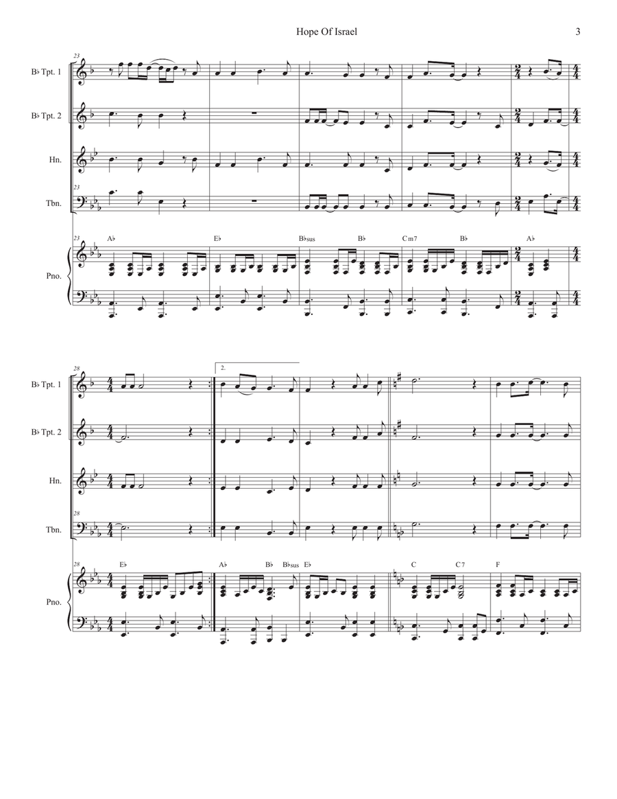 Hope Of Israel Brass Quartet scores gallery preview page 3