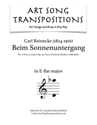 REINECKE: Beim Sonnenuntergang, Op. 29 no. 4 (transposed to E-flat major)
