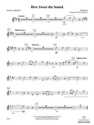 How Sweet the Sound: 1st B-flat Clarinet