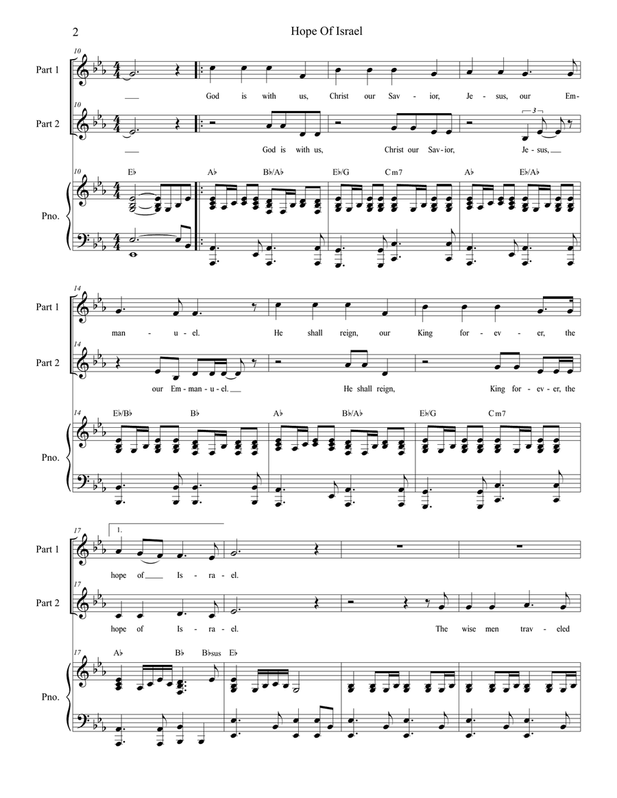 Hope Of Israel 2-Part scores gallery preview page 2