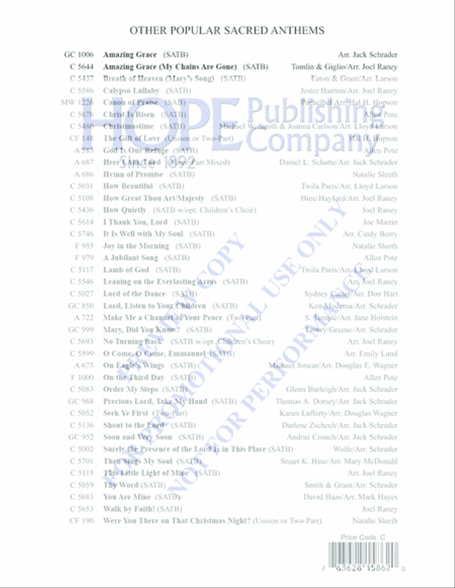 Jesu, Jesu, Fill Us With Your Love 4-Part scores gallery preview page 9