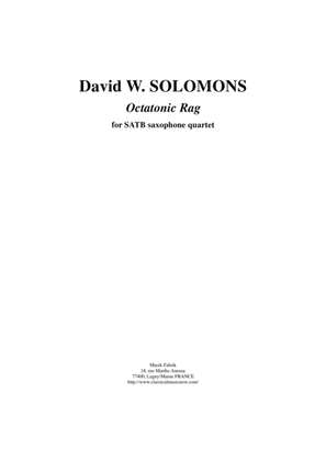 Book cover for David Warin Solomons: Octatonic Rag for SATB saxophone quartet