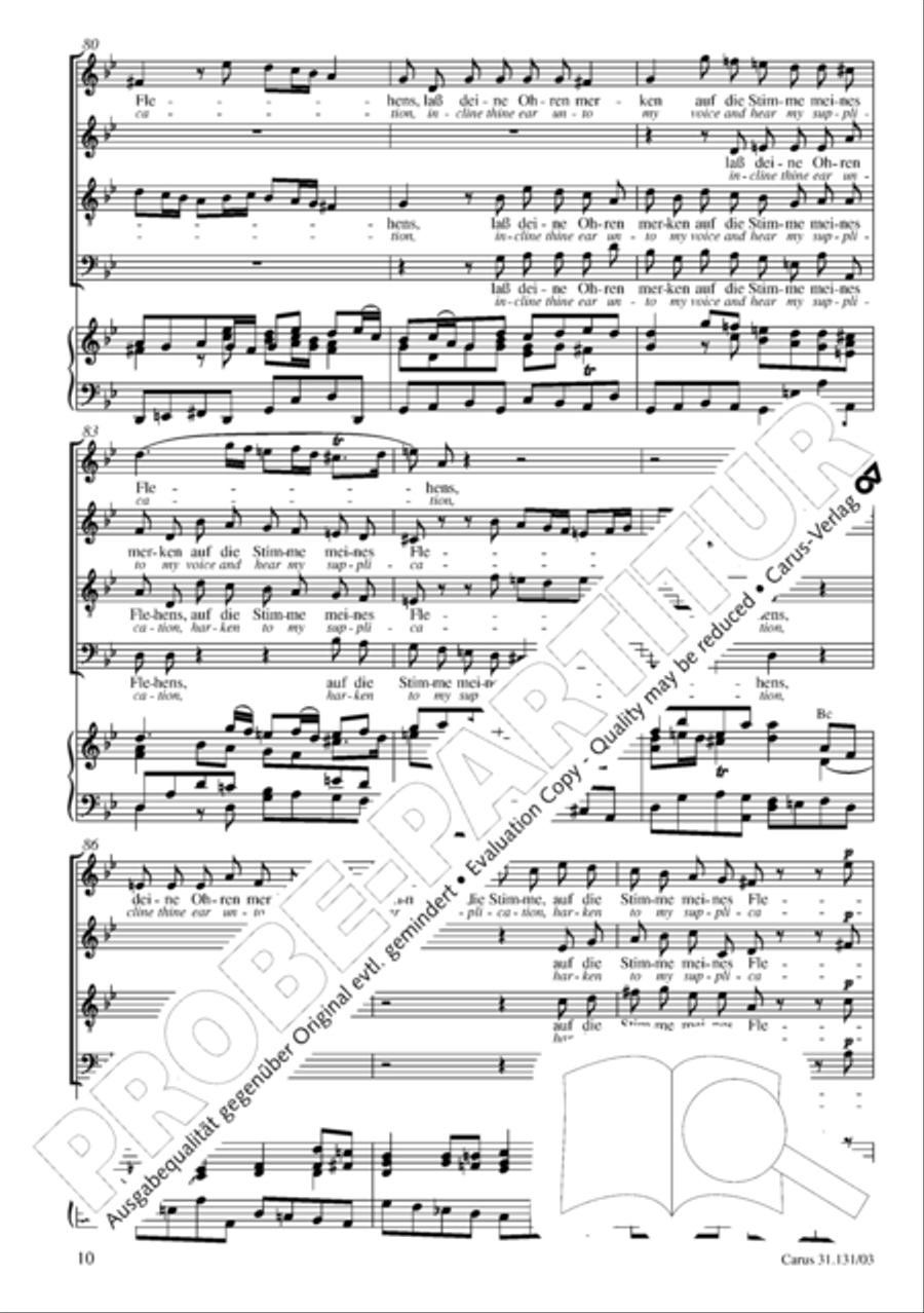 Form the deep, Lord, cried I, Lord, to Thee (Aus der Tiefe rufe ich, Herr, zu dir) 4-Part scores gallery preview page 11