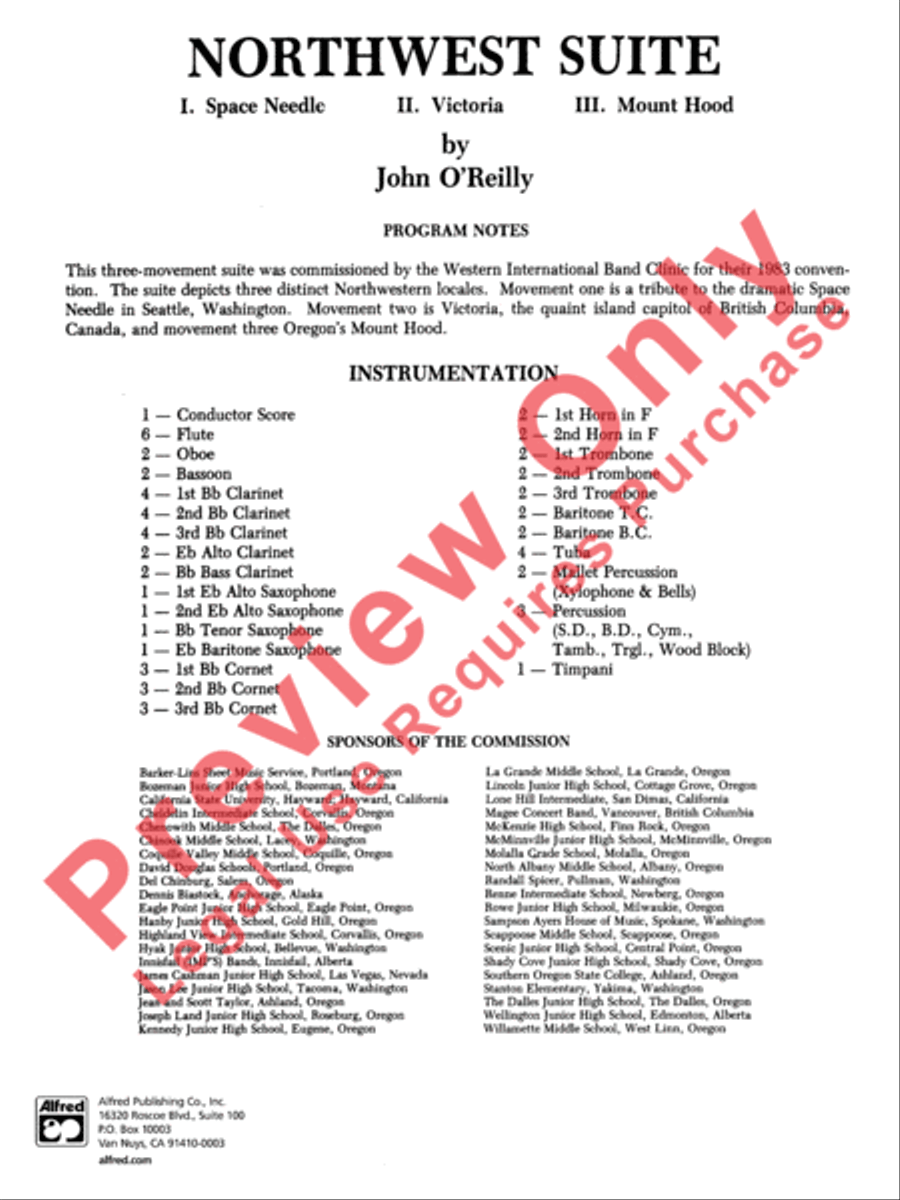 Northwest Suite Concert Band scores gallery preview page 2
