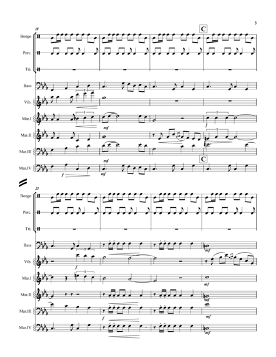Besame Mucho (Kiss Me Much) Large Ensemble scores gallery preview page 3