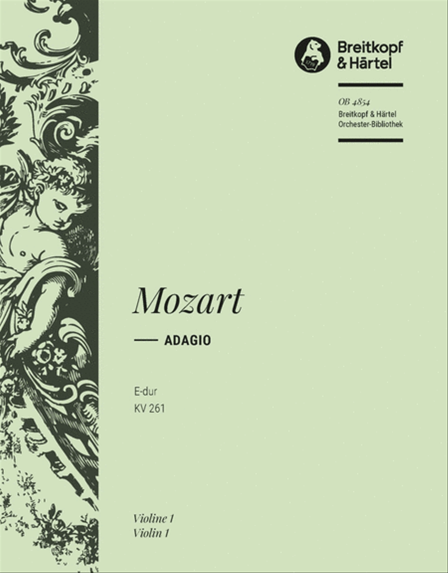 Adagio in E major K. 261 by Wolfgang Amadeus Mozart Orchestra - Sheet Music